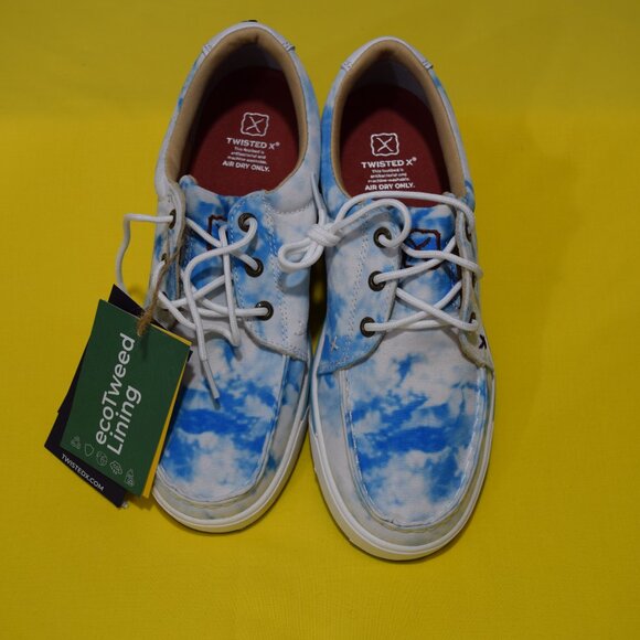 Twisted X Ladies Blue Size 7.5 Tie-Dye Kicks Slip-on Shoes NWT - Picture 2 of 9